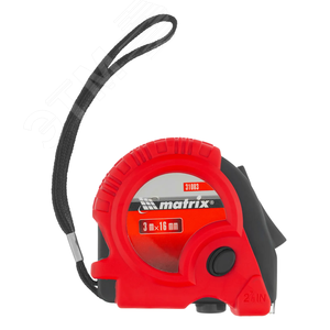 Рулетка Rubber, 3 м х 16 мм, обрезиненный корпус - фото 3