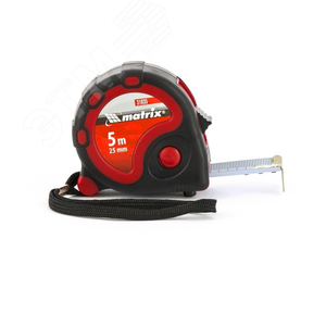 Изображение товара Рулетка Status 3 fixations, 5 м х 25 мм, двухкомпонентный корпус, 3 фиксации ленты (шт)