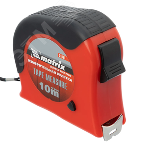 Изображение товара Рулетка Double fixation, 10 м х 25 мм, обрезиненный корпус, двойная плавная фиксация (шт)