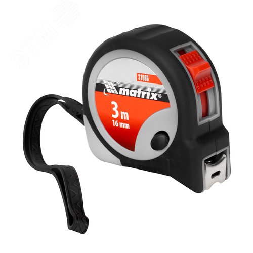 Рулетка Continuous fixation, 3 м х 16 мм, двухкомпонентный корпус, плавная фиксация - фото 1