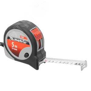 Рулетка Continuous fixation, 5 м х 19 мм, двухкомпонентный корпус, плавная фиксация - фото 3