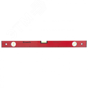 Изображение товара Уровень алюминиевый, 600 мм, 3 глазка, красный, линейка (шт)