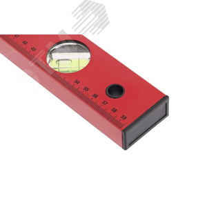 Уровень алюминиевый, 600 мм, 3 глазка, красный, линейка - фото 2