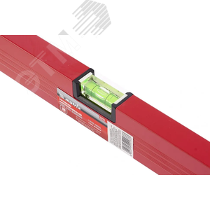 Уровень алюминиевый, 600 мм, 3 глазка, красный, линейка - фото 3