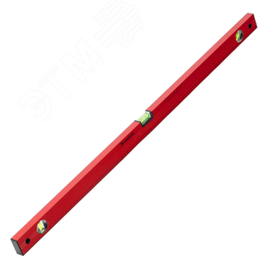 Уровень алюминиевый, 1000 мм, 3 глазка, красный, линейка - фото 2