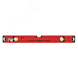 Уровень алюминиевый магнитный, 600 мм, фрезерованный, 3 глазка (1 зеркальный), усиленный - фото 2