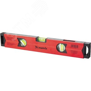 Изображение товара Уровень алюминиевый магнитный, 1000 мм, фрезерованный, 3 глазка (1 зеркальный), усиленный (шт)