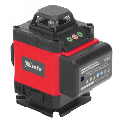 Лазерный уровень м-призм. ML 360-4 Pro SET, 30 м, акк. Li 3000 мАч, состоит из 2 частей - фото 4