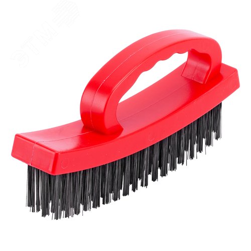 Щетка зачистная 4-х рядная, плоская, пластиковая с рукояткой - фото 2