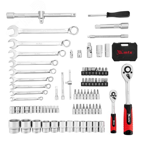 Набор инструментов, 1/2, 1/4, пластиковый кейс, 82 предмета - фото 2