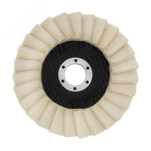 Круг полировальный лепестковый из натурального войлока 125 х 22,2 мм - фото 2