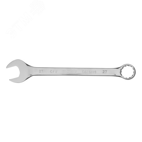Ключ комбинированный, 27 мм, CrV, полированный хром - фото 2