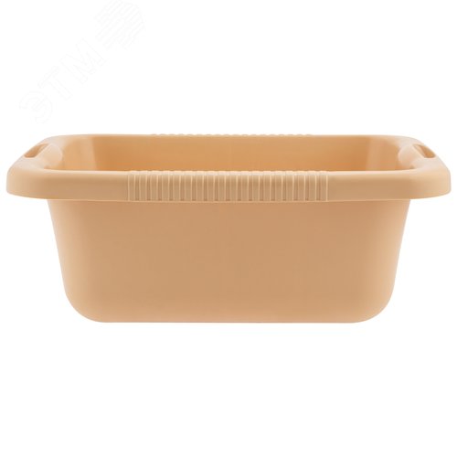 Таз пластмассовый прямоугольный 25 л, бежевый, Home - фото 2