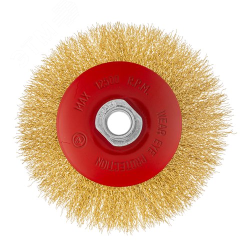 Щетка для УШМ, 125 мм, М14, тарелка, витая проволока - фото 3