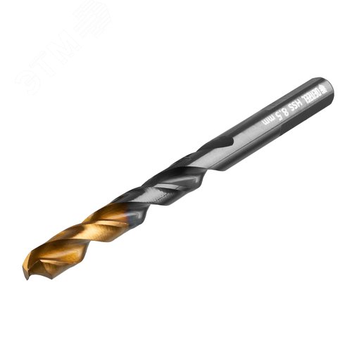 Сверло по металлу, 8,5 мм, HSS-Tin, Golden Tip, 8 шт. - фото 2