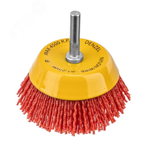 Щетка для дрели, 75 мм, Чашка, со шпилькой, нейлоновая щетина - фото 1