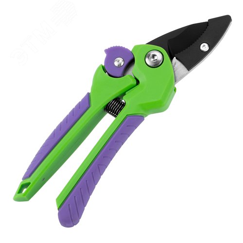 Секатор с наковальней, 210 мм, шестеренный привод, двухкомпонентные рукоятки - фото 2