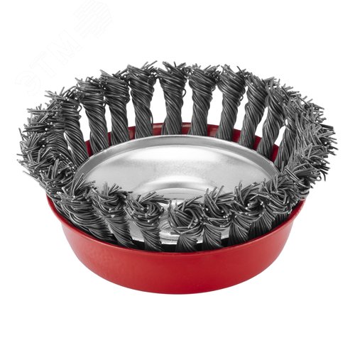 Щетка для УШМ, 125 мм, М14, Чашка, крученая проволока 0,8 мм - фото 2