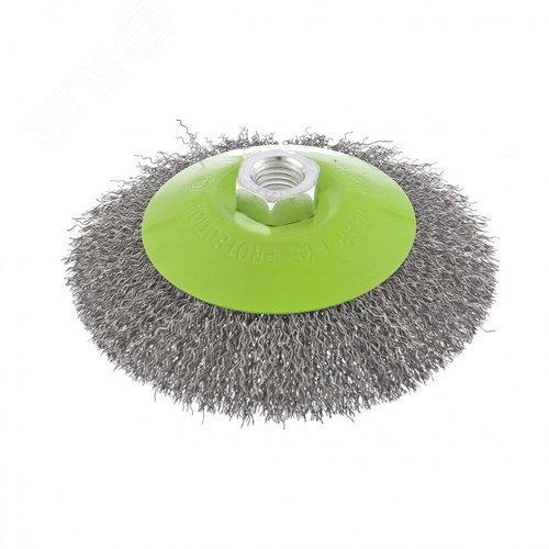 Щетка для УШМ, 125 мм, М14, Тарелка, витая проволока 0,3 мм - фото 2