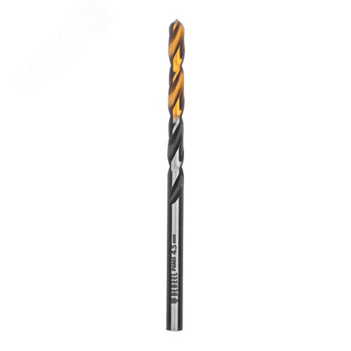 Сверло спиральное по металлу 4,5 x 80мм, Р6М5, Golden Tip, многогранная заточка - фото 2