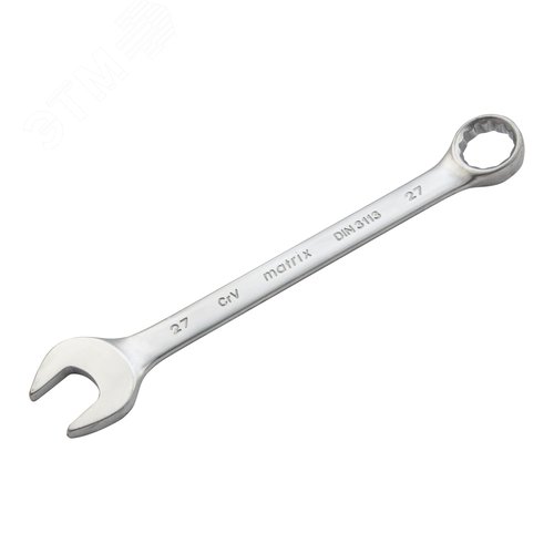 Изображение товара Ключ комбинированный, 27 мм, CrV, матовый хром (шт)