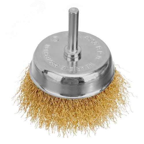 Набор щеток для дрели, 2 шт., 1 Плоская 100 мм, 1 Чашка 75 мм, со шпильками - фото 2