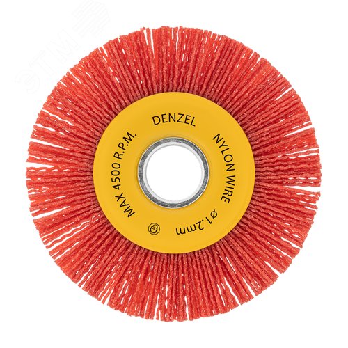 Щетка для УШМ, 125 мм, Плоская, нейлоновая щетина, посадка 22,2 мм - фото 2