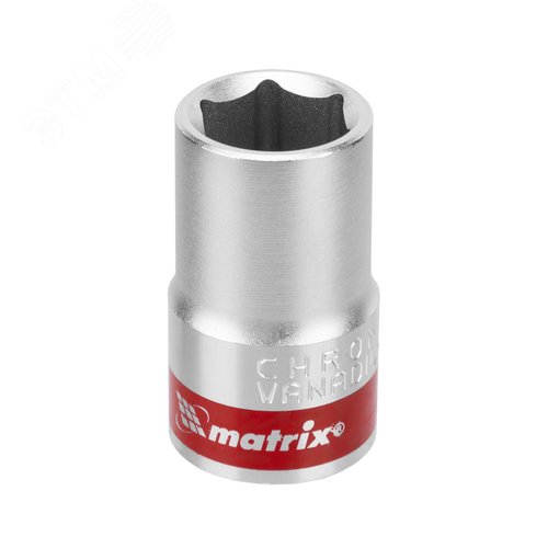 Изображение товара Головка торцевая, 14 мм, 6-гранная, CrV, под квадрат 1/2', хромированная (шт)