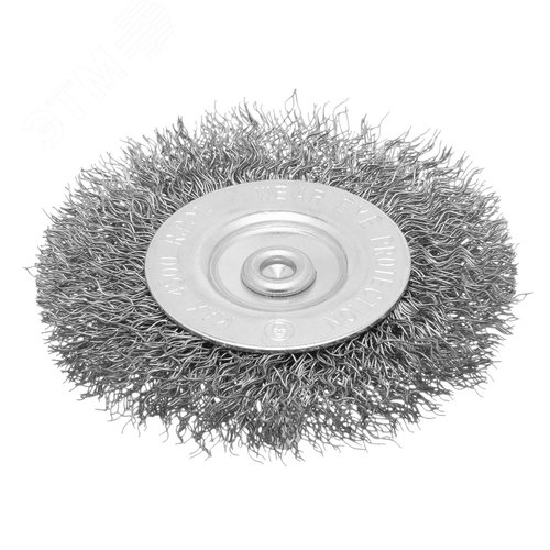 Щетка для дрели, 75 мм, плоская со шпилькой, витая проволока 0,3 мм - фото 2