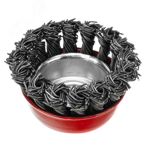 Щетка для УШМ, 65 мм, М14, Чашка, крученая проволока 0,8 мм - фото 2