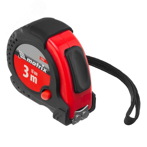 Изображение товара Рулетка Status magnet fixation, 3 м х 16 мм, обрезиненный корпус, зацеп с магнитом (шт)