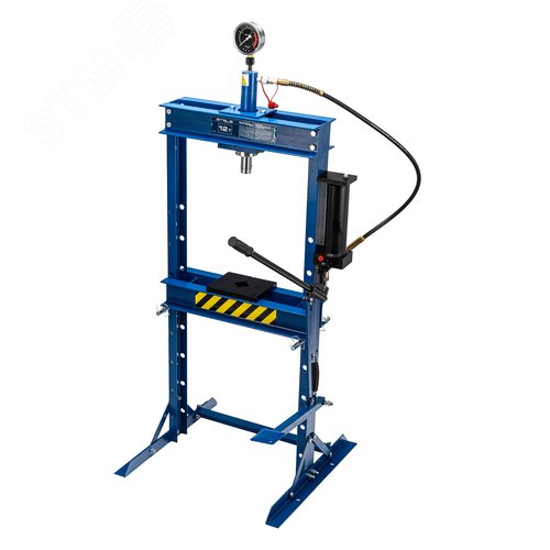 Пресс гидравлический с манометром и педалью, 12 т (комплект из 2 частей) - фото 1