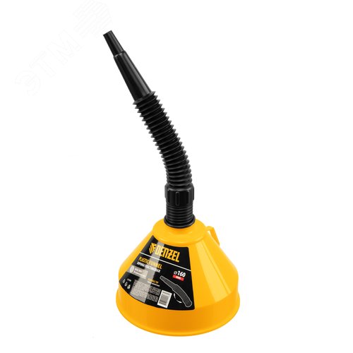 Воронка пластиковая, 160 мм, с металлическим ситом, гибкий наконечник - фото 1