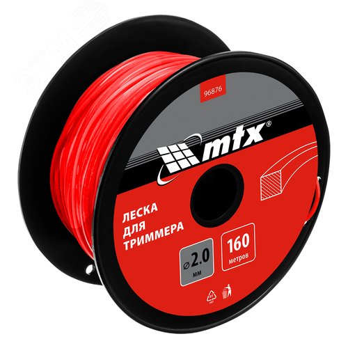 Леска для триммера квадрат 2,0 мм х 160 м, на катушке - фото 1