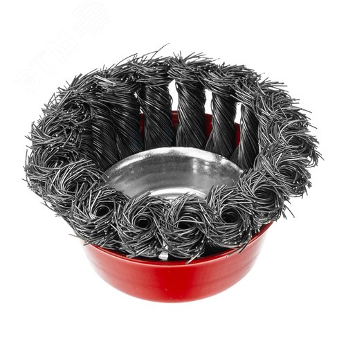 Щетка для УШМ, 75 мм, М14, Чашка, крученая проволока 0,35 мм - фото 2