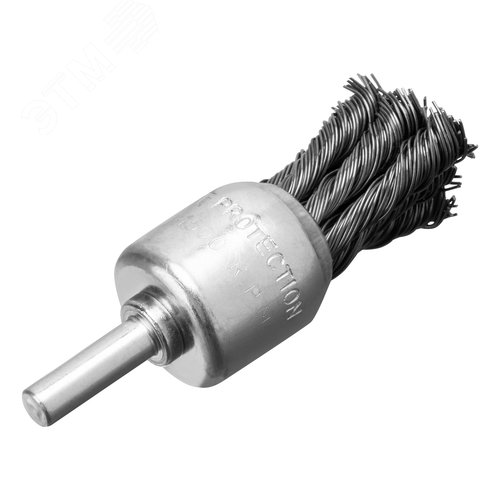 Щетка для дрели, 25 мм, чашка со шпилькой, крученая металлическая проволока - фото 2