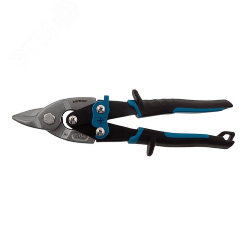 Ножницы по металлу PIRANHA,230мм,прямой усил.рез (BULLDOG),сталь-СrMo,двухкомп.рук-ки - фото 2