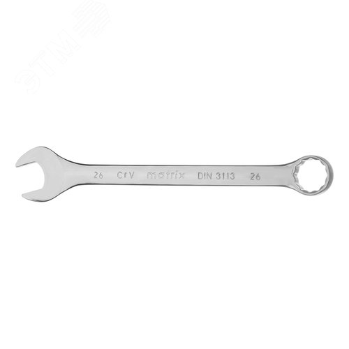 Ключ комбинированный, 26 мм, CrV, полированный хром - фото 2