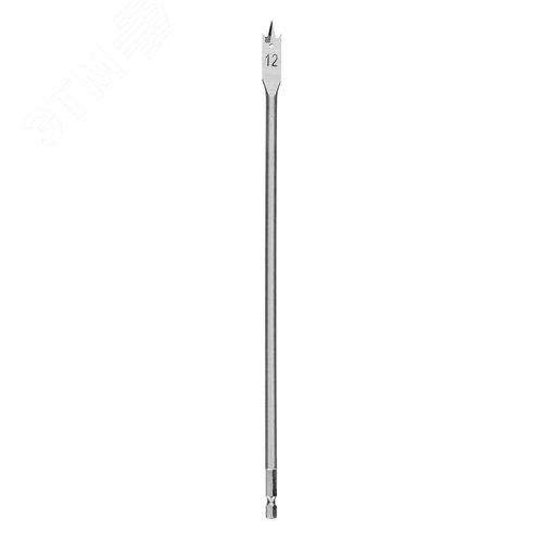 Сверло по дереву перовое удлиненное, 12 х 300 мм, 6-гранный хвостовик - фото 2