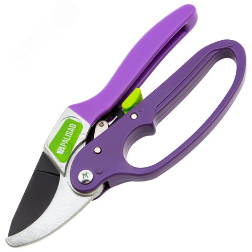 Секатор прямого реза, 200 мм, храповой механизм, металлические обрезиненные рукоятки - фото 1