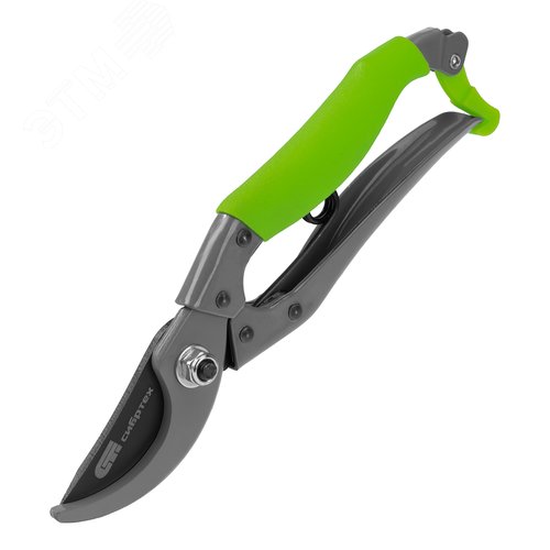 Секатор прямого реза, 200 мм, металлические рукоятки, верхняя в ПВХ-оболочке - фото 1