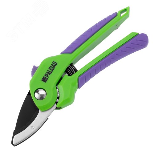 Секатор с наковальней, 210 мм, шестеренный привод, двухкомпонентные рукоятки - фото 1