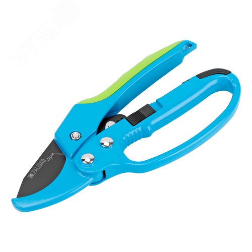 Секатор прямого реза, 200 мм, храповой механизм, металлические обрезиненные рукоятки, LUXE - фото 1