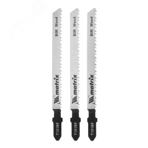 Изображение товара Полотна для электролобзика по дереву, 3 шт. T101BF, 75 x 2,5мм, Bimetal (шт)