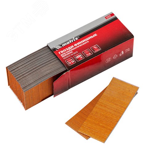 Изображение товара Гвозди финишные (шпильки) 23GA для пн. нейлера финишного диам. 0,64 мм длина -25 мм,5000 шт (уп)