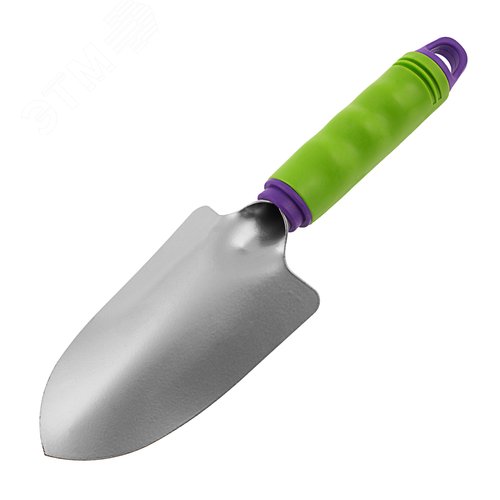 Совок посадочный широкий, 85х300 мм, стальной, пластиковая рукоятка - фото 2