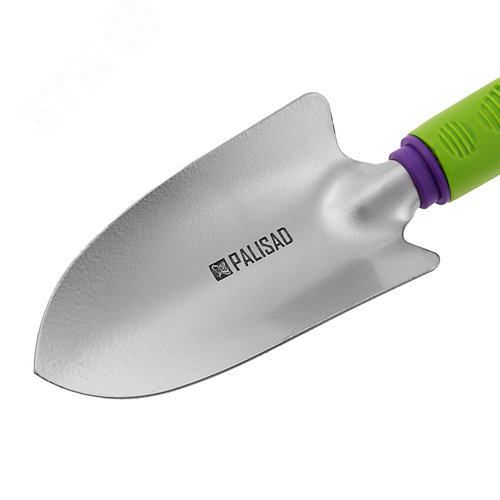 Совок посадочный широкий, 85х300 мм, стальной, пластиковая рукоятка - фото 3