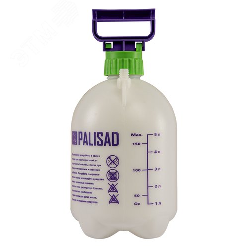 Опрыскиватель 5 л, ручной, с насосом, шлангом, разбрызгивателем - фото 2