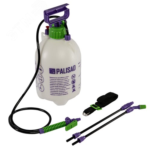 Опрыскиватель 5 л, ручной, с насосом, шлангом, разбрызгивателем - фото 7