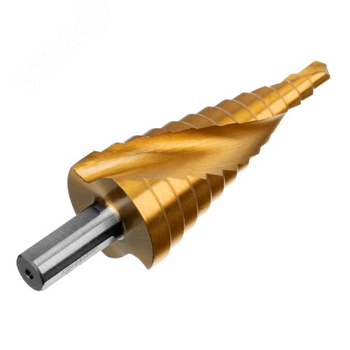 Сверло ступенчатое,6-8-10-12-14-16-18-20-22-24-26-28-30 мм,HSS,спирал.проф.,трехгр.хвост. - фото 2